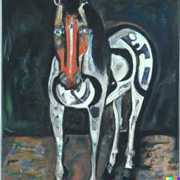 a horse, painting by Otto Dix generated by DALL·E 2